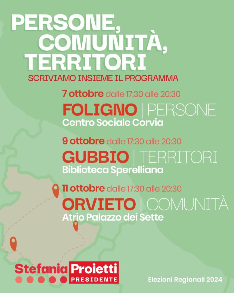 Programma di incontro coi territori